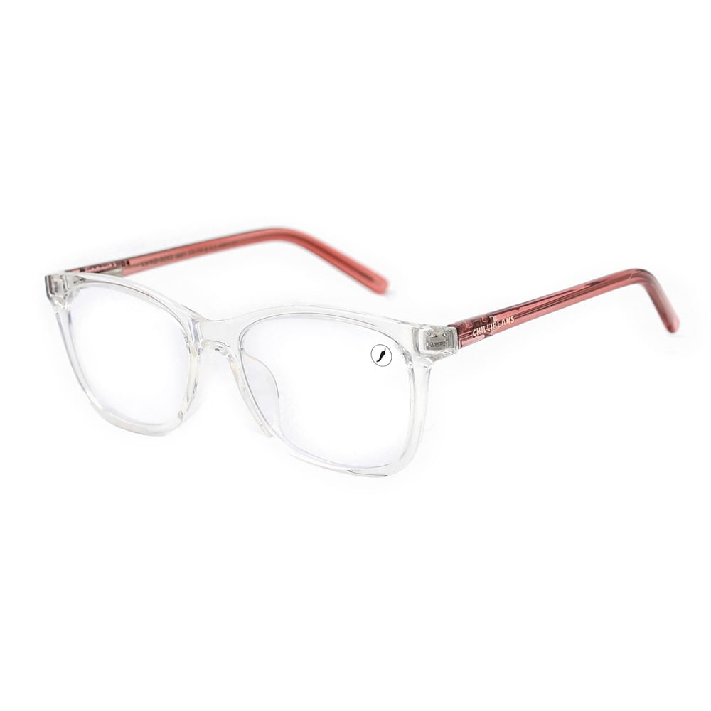 LV.KD.0053-3681 Armacao Para Oculos de Grau Infantil Feminino Chilli Beans Quadrado Rosa  -1-